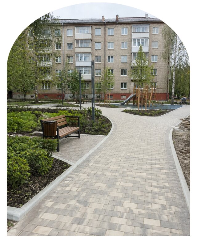 Благоустройство двора МКД под ключ в Гудермесе от 256175 р. | Метпроект-Гдр
